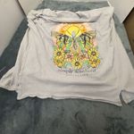 Simply Southern  T-Shirt Women Kind Butterfly Flowers Medium Large Gray Oversized Photo 7