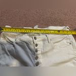 Free People  Jeans Womens 30 White Ankle Crop Raw Hem Button Fly Minor Pulls Photo 5