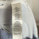 White House | Black Market  • Chambray Blue Soft Skirt Embroidered Trim Eyelet Photo 3