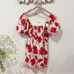 Greylin Lucy Linen Puff Sleeve Square Neck Mini Dress One Size NWT Casual Photo 7