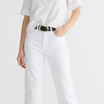J.Crew  Slim Wide Leg Jeans Women's 31T Tall White Raw Hem Full Length NWT Photo 0