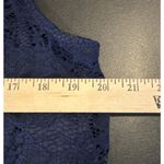 Slinky Brand  Womens 1X/2X 3 Piece Set Cardigan Tank Skirt Navy Blue Lace READ Photo 6