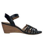 Susina Black Terra Wedge Sandal Photo 5