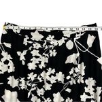 Candace Cameron Bure Floral Print Black & White Long Hem Slit Maxi Skirt Medium Photo 7