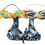 Tommy Bahama Bundle of 3 Bikini Tops. Size XL. Multi color. Floral. Padding Photo 0