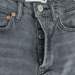 ZARA  Jeans Womens 0 (24x31) Gray Black Slim Fit Full Length Button Fly Mid Rise Photo 5