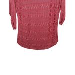 Ralph Lauren Lauren Women's Sweater Top Coastal Cable Knit 3/4 Sleeve Pink Large Photo 9