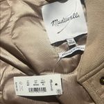 Madewell NWT Tan matchstick bomber oversized Jacket xs Photo 14