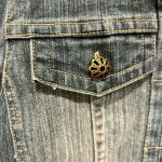 Christopher & Banks ‎ Blue Denim Jean Jacket w Stretch size Small Photo 3