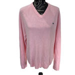 Aeropostale The Black Dog V-Neck Sweater Pink Dog Logo Long Sleeve Pullover‎ Photo 1