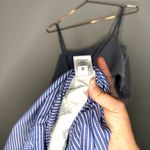 Prabal Gurung Halter Tulle Tiered Midi Maxi Dress Striped Blue Lace Overlay Sz 4 Photo 12