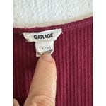 Garage  Maroon Red Crop‎ Tie Front Top Ribbed Festival Unique Sexy Club Nightlife Photo 4