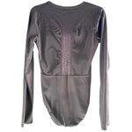 Trina Turk  Black Crew Neck Long Sleeves One Piece Swimsuit Size Large Photo 1