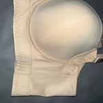 Women's Deep V Plunge Push Up Bra Clear Straps Size 50/115C Tan Photo 1