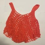 Debut  Knitted Crochet Orange Sleeveless Tank Top - Large Photo 1