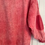 Vintage Y2K Mixed Media Pullover Sz M/L Acid Wash Distressed Corduroy Pink Size M Photo 4