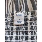 Old Navy Black and White Striped Wrap Blouse Size Small Puffy Sleeve Top Photo 4