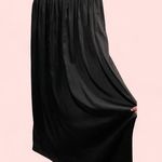 BCBGMAXAZRIA Stunning Y2K style BCGG black silky super long whimsigoth maxi skirt elastic Photo 1