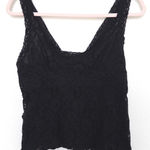 Y2K Womens Lace Tank Top Size M Black Sheer Goth Whimsigoth Witchy Grunge Size M Photo 0