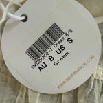Selfie Leslie NWT Indikah Maidens Tie Detail Overlock Top Cream $65 S Photo 8