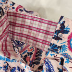 Basic Editions Paisley Boho 3/4 Sleeve Button Down Dress Shirt Work Wear Sz XL Blue Photo 10