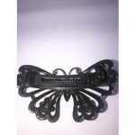 Vintage‎ Silver Colored Butterfly Barrette Photo 2