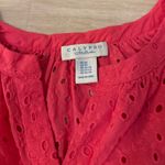 Calypso St. Barth  Eyelet Button Down Blouse | Pink | 3X Photo 3