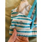 Lululemon Energy Sports Bra WOMENS SZ 4 Spry Blue White Twin Stripe Photo 2