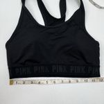 Victoria's Secret VS Pink Size S Sports Bra Ultimate Lightly Lined Black Padded Band Logo Women’s Photo 8