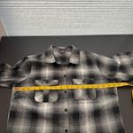 Eddie Bauer Black & White Plaid Button Front Collared Flannel Top Women's Medium Photo 8