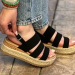 Soda Espadrille black platform sandal Photo 0
