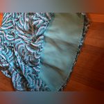 Sunny Leigh  Ruffled Brown and Teal Venetian Paper Skirt, Size 6 Photo 7