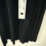 Lauren Ralph Lauren Dress Midi XL Black Ribbed Top Pleated Bottom Belt Waist Photo 8