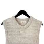 Mirth Chunky Knit Sleeveless Sweater Vest Baby Alpaca‎ Snow Ivory Small Photo 5