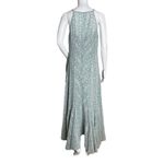 CAbi Dress Womens 4 Green Purple Morocco Garden Party Ruffles Maxi Bloomcore Photo 2