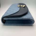 Jimmy Choo Blue Denim Curve Clutch w/ Chain Shoulder Strap - NWT Photo 5