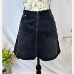 Free People Zip It Up Denim Skirt Front Zipper Haven Black 31 Photo 7