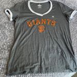Majestic San Francisco Giants Baseball AT&T Gray V-Neck Shirt Size Large EUC #7719 Photo 0