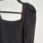 AQUA  Long Puff Sleeve Bodycon Mini Cocktail Dress Black Photo 2