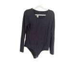 J.Crew  Black Long Sleeve Bodysuit Women's Size Large Photo 7