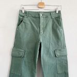 Loft Ann Taylor High Rise Wide Leg Utility Jeans Army Green Mountain Rosemary Photo 6