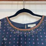 Monsoon Women’s Blue Embroidered Sleeveless Sheath Dress Size 10 Photo 2