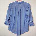 Apt. 9 ❄️3/$18  Blue & White Pinstripe Button Down with Roll Tab Sleeves, XL Photo 3