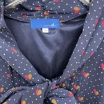 Unbranded Dotted Heart Blue White Size Small Vintage Dress Front Bow Photo 7