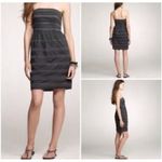 J.Crew Dress 4 Gray Ginny Rugby Strapless Lined Stripe Elegant A-line Summer Photo 1