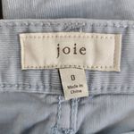  Light Blue Corduroy Pants NWT Size 0 Joie Blue Corduroy Ankle Pants Photo 5