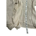 FAVLUX  Front Tie Blouse Size Large Cream Sheer Cottage Core Lagen Look Photo 6