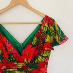 Minuet Floral Silk Organza Mini Dress Prom Homecoming Barbiecore Valentines Photo 4