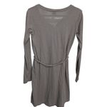 Left Of Center Long‎ Sleeve Belted Oversized Shirt Dress Size XSmall Gray Photo 1