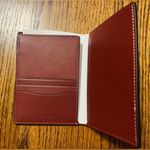 Coach NWOT Leather Passport Case Holder Burgundy With Signature Logo Photo 1